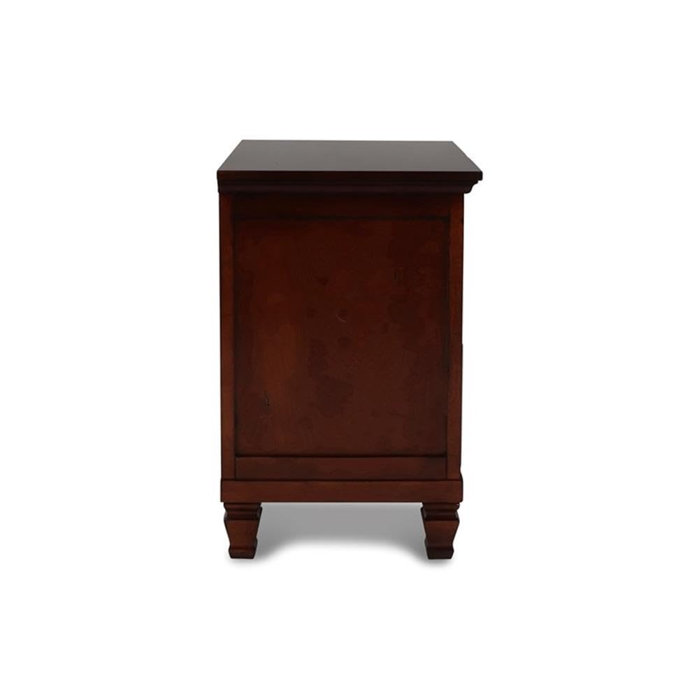 Brown Cherry 2-Drawer Wood Nightstand F3512