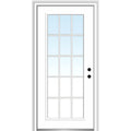 Steel Primed Left-Hand Inswing Full Lite Single Prehung Front Door 36" x 80" Q863