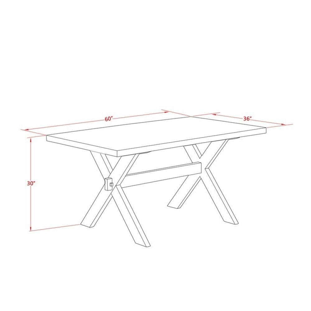 5 Piece Kitchen Table Set with Faux Leather Chairs V981405