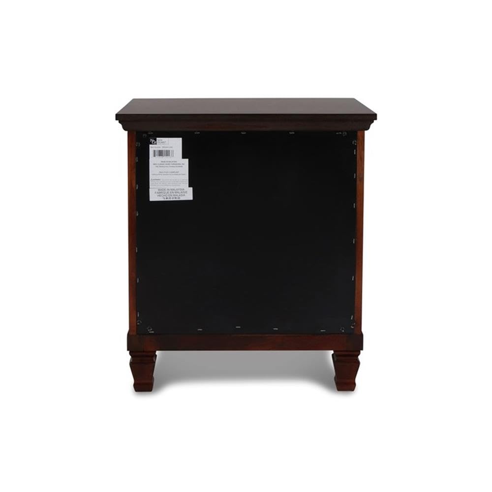 Brown Cherry 2-Drawer Wood Nightstand F3512