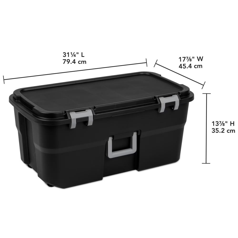 Waterproof Plastic Storage Box, 6 Pack 13.2 Gallon A36018