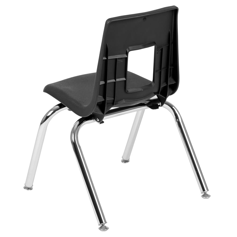 Black 14-inch Stack School Chair X4670