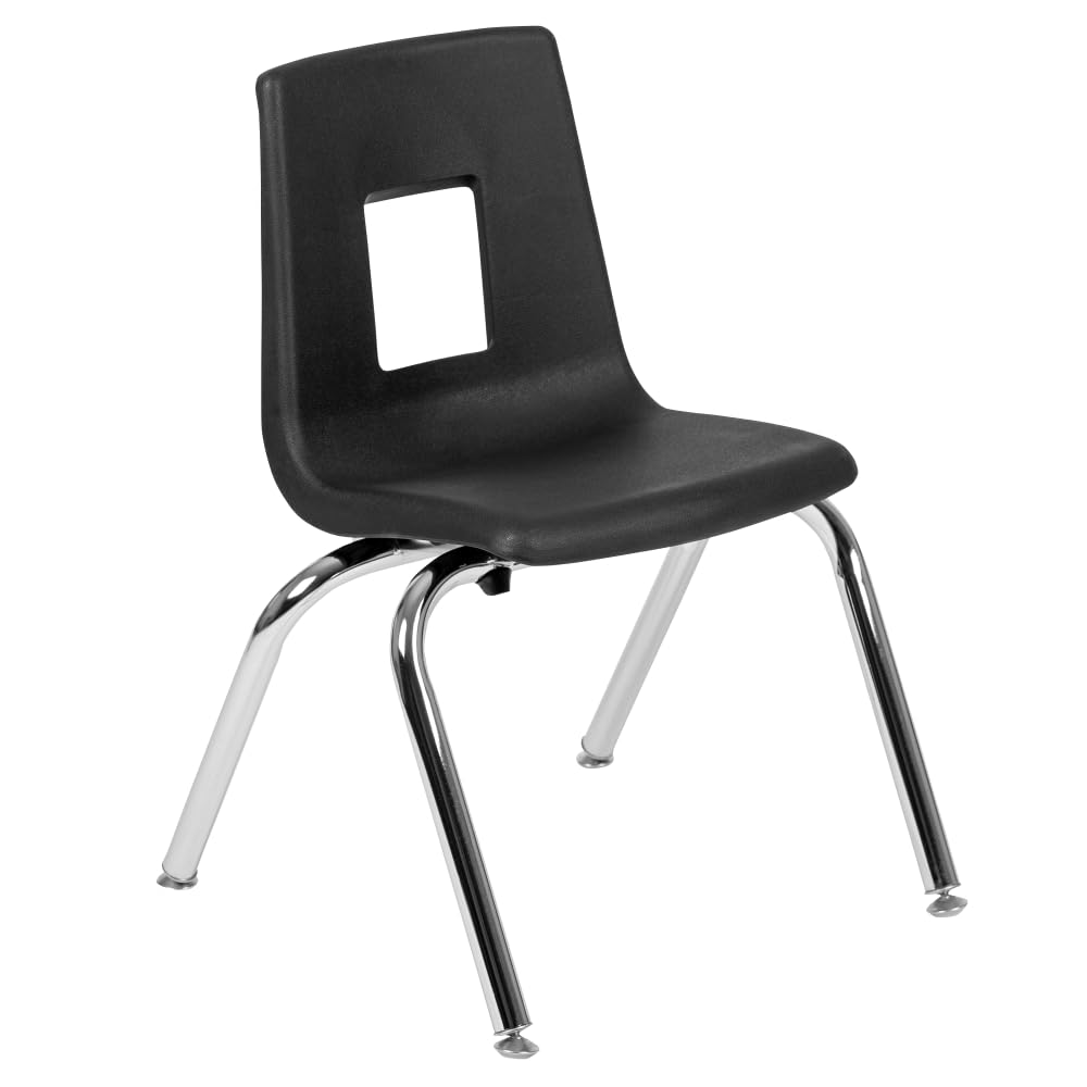 Black 14-inch Stack School Chair X4670