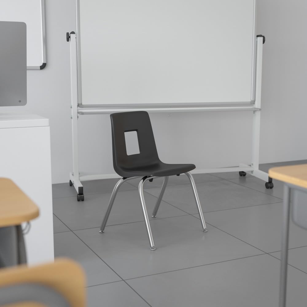 Black 14-inch Stack School Chair X4670