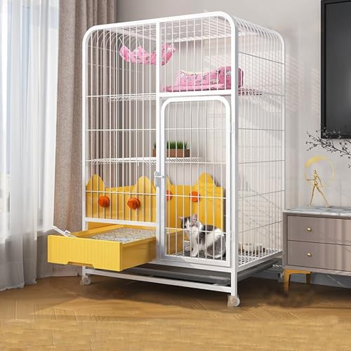 Heavy Duty Cat Cage Playpen Metal Cattery with Brake Casters L5454