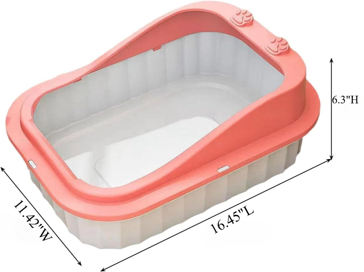 Semi Enclosed Anti Splash Cat Litter Tray R79347