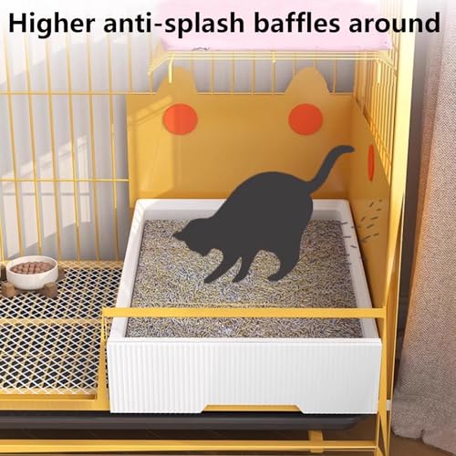 Heavy Duty Cat Cage Playpen Metal Cattery with Brake Casters L5454