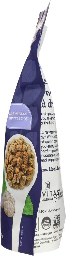 Organic Sun-Dried White Mulberries 8 oz Z294
