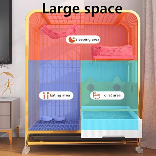 Heavy Duty Cat Cage Playpen Metal Cattery with Brake Casters L5454