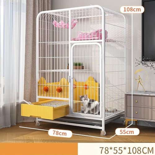 Heavy Duty Cat Cage Playpen Metal Cattery with Brake Casters L5454