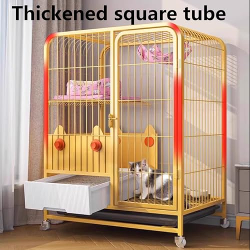 Heavy Duty Cat Cage Playpen Metal Cattery with Brake Casters L5454