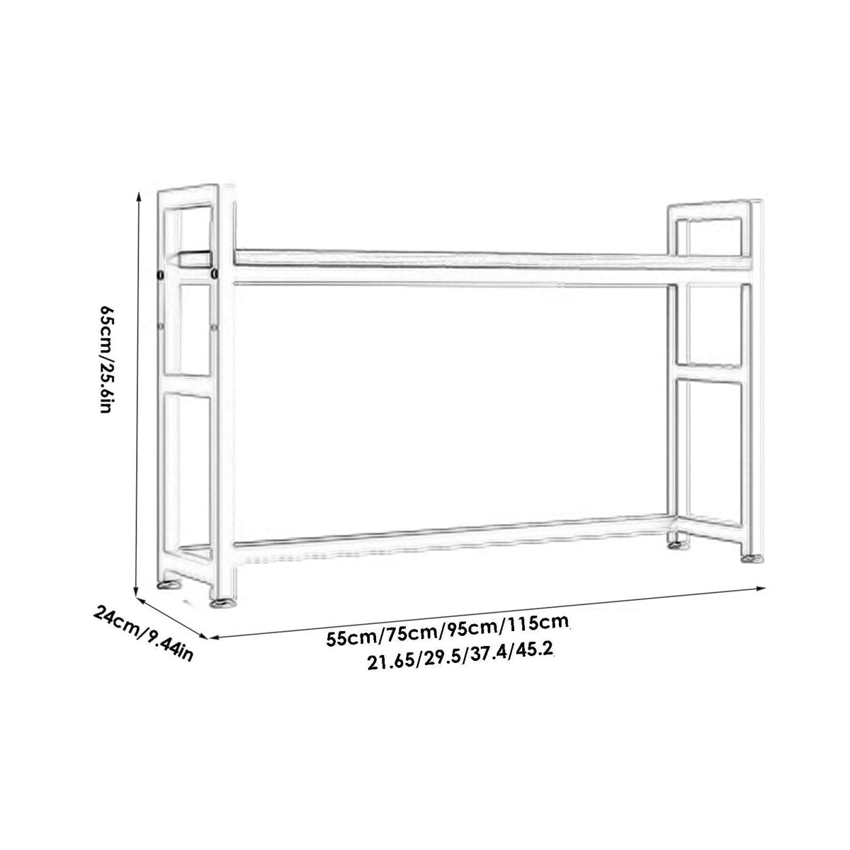 White Wood and Metal Desktop Bookcase I208674