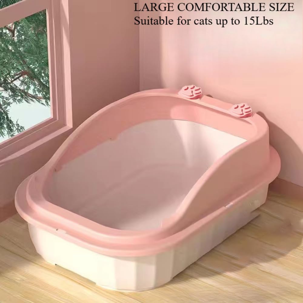 Semi Enclosed Anti Splash Cat Litter Tray R79347