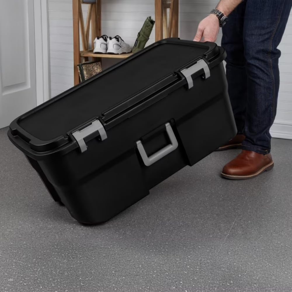 Waterproof Plastic Storage Box, 6 Pack 13.2 Gallon A36018