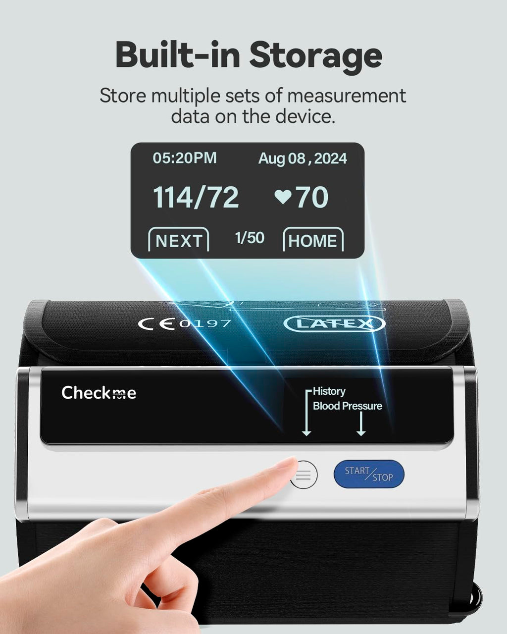 Upper Arm Blood Pressure Monitor with Bluetooth Cuff Z42786