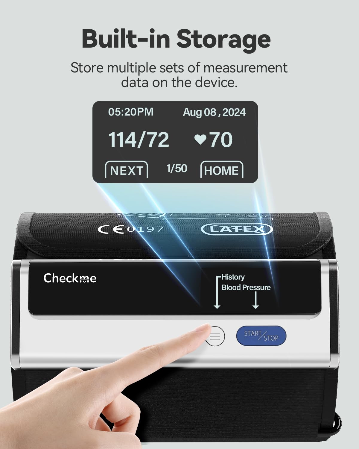 Upper Arm Blood Pressure Monitor with Bluetooth Cuff Z42786