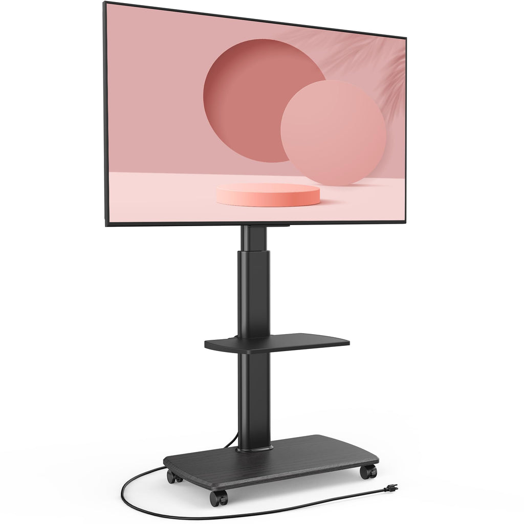 Black Rolling TV Stand for 32-75 Inch TVs M886