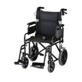 Lightweight Transport Chair with Locking Hand Brakes, Black W114