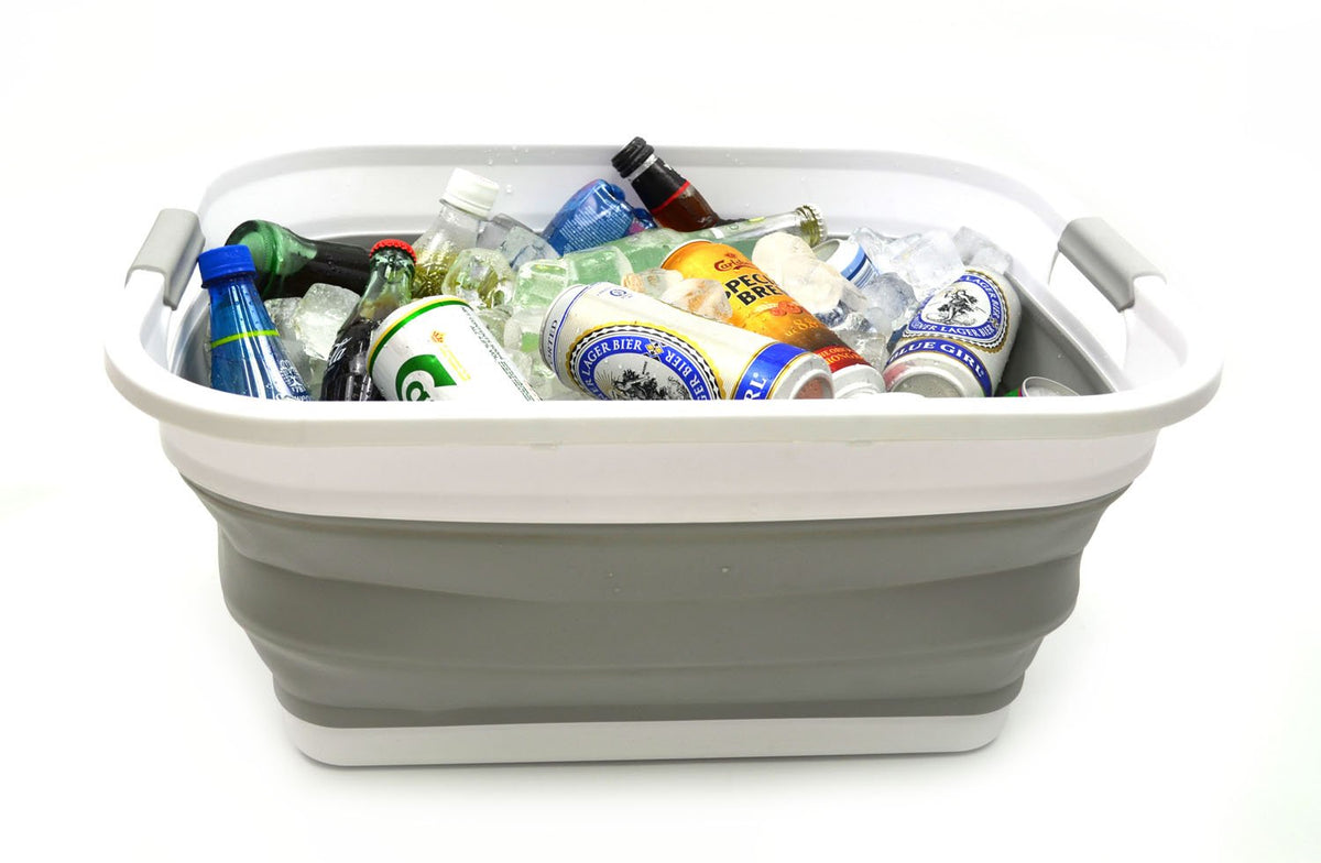 Collapsible Plastic Laundry Basket Set of 2 Q1121