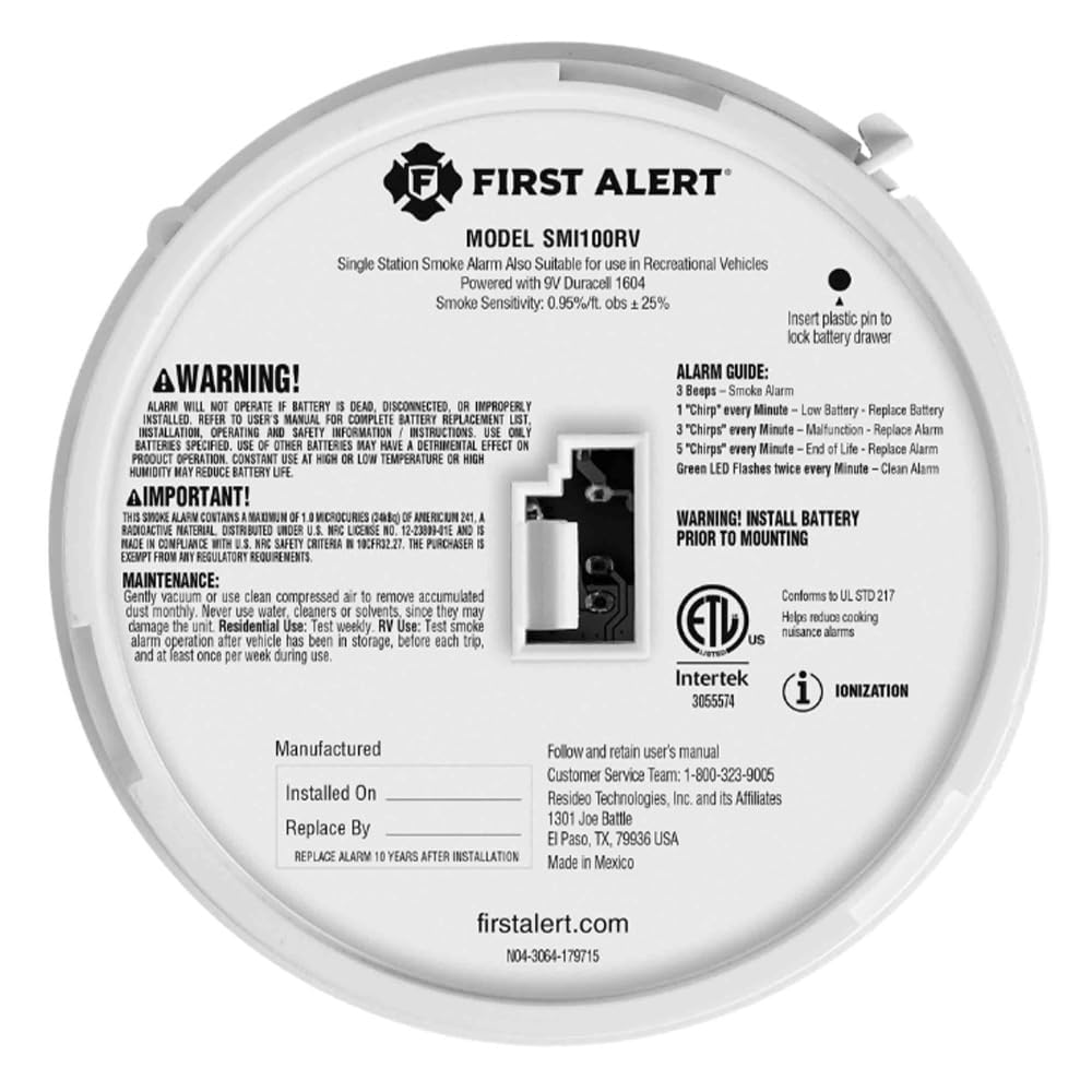 Battery-Operated Smoke Alarm B611