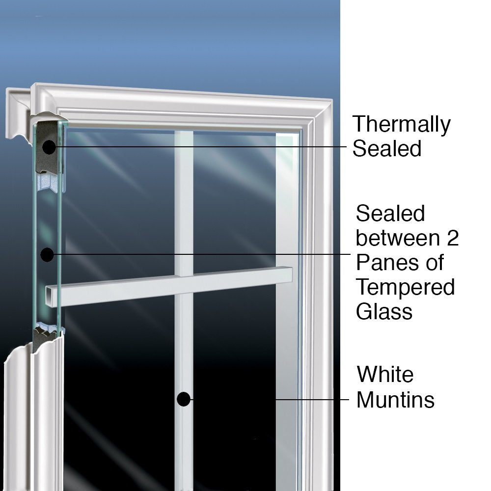 Steel Primed Left-Hand Inswing Full Lite Single Prehung Front Door 36" x 80" Q863