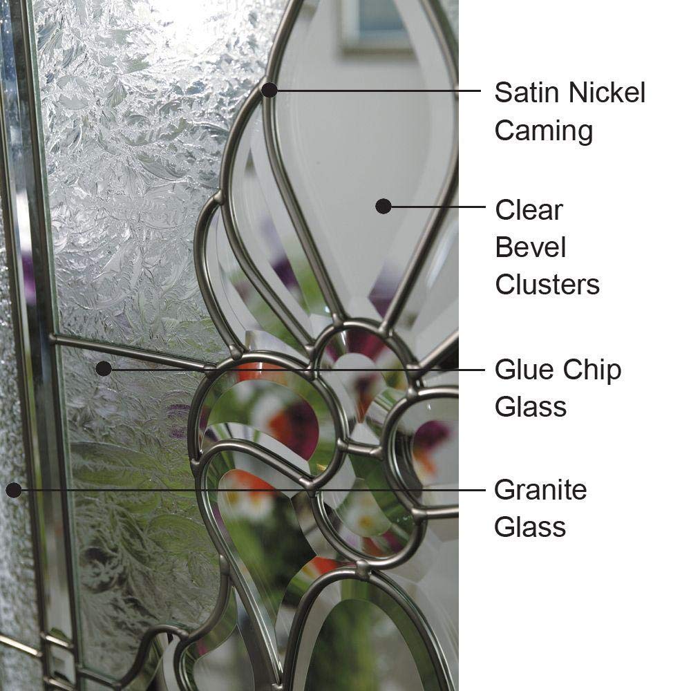 Fiberglass Smooth Left Hand In-Swing Exterior Prehung Door 36"x80" Q777580