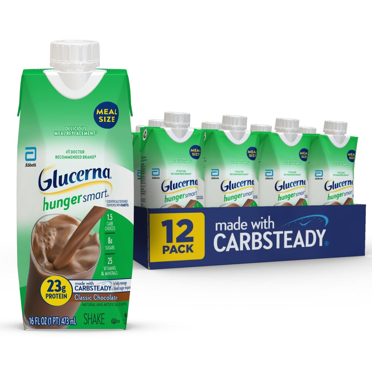 Classic Chocolate Diabetes Care Shake 23g Protein 12 Pack K70267