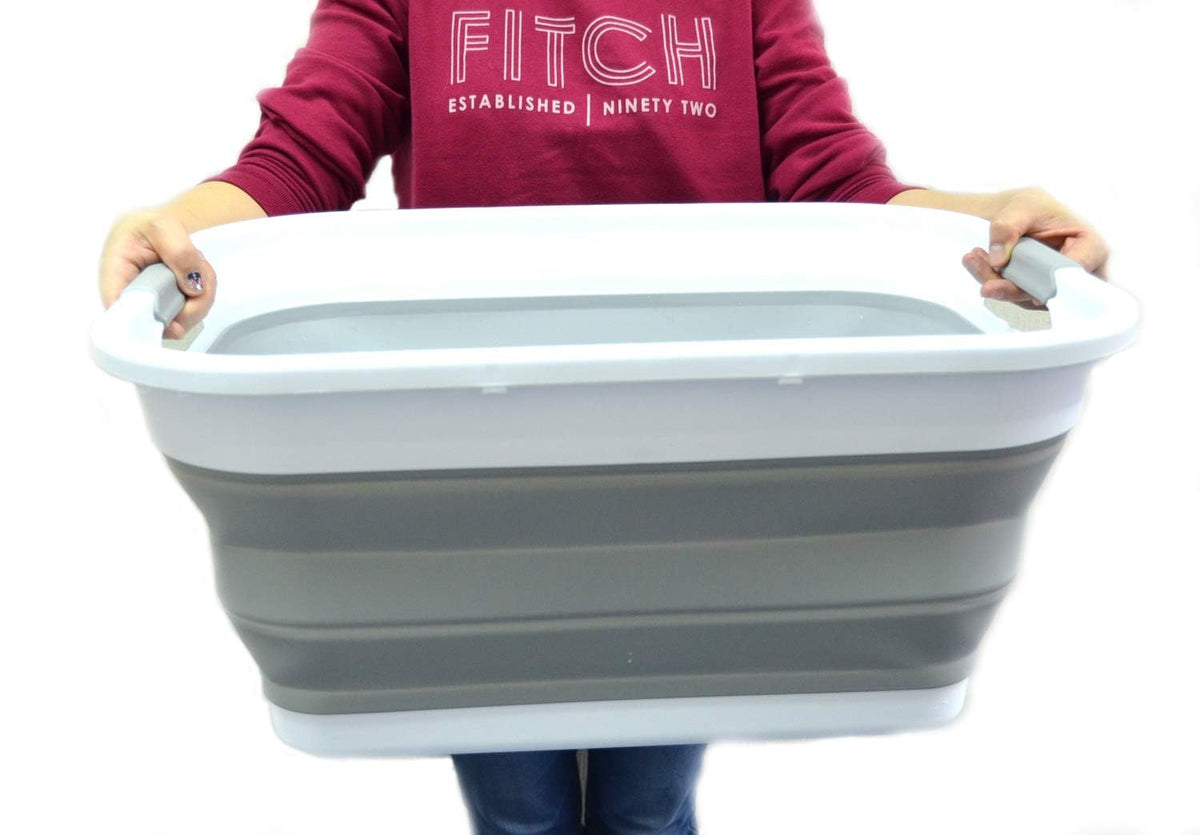 Collapsible Plastic Laundry Basket Set of 2 Q1121