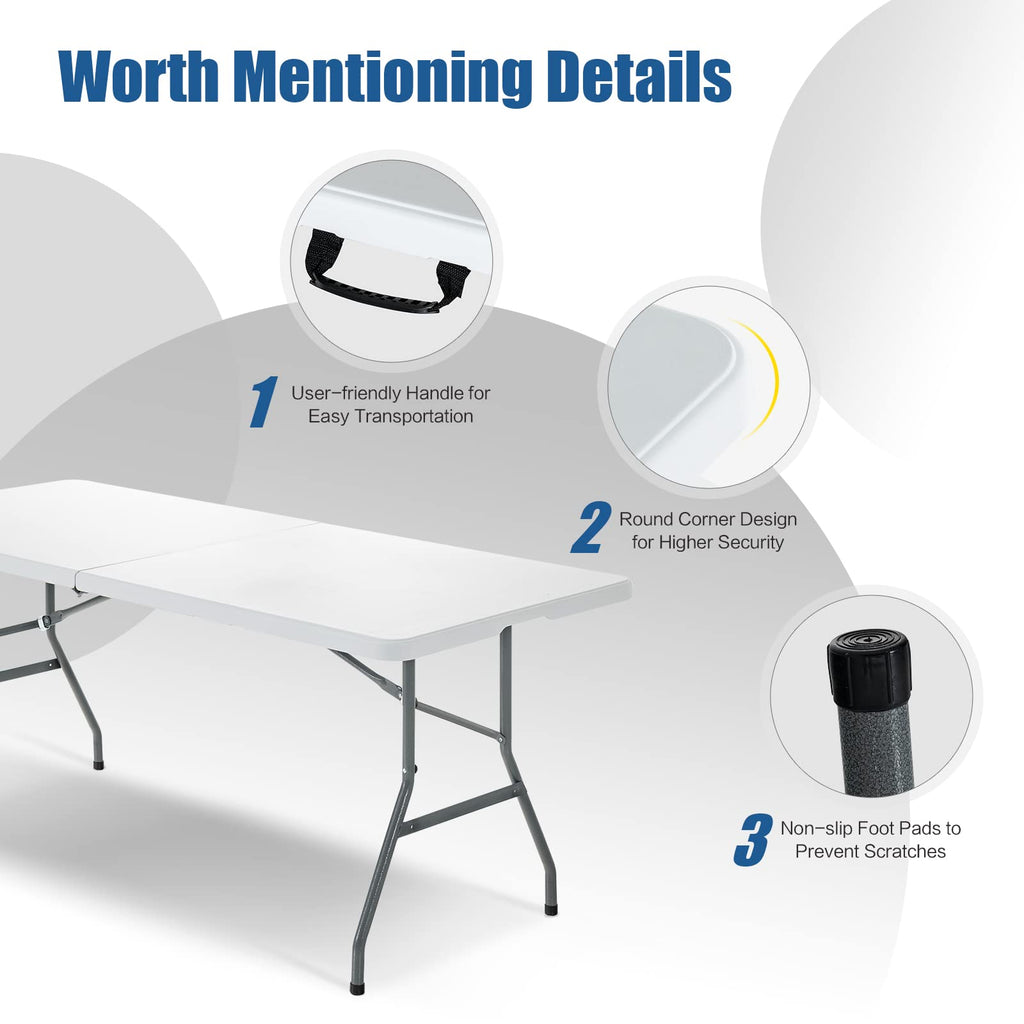6ft White Folding Table R61943
