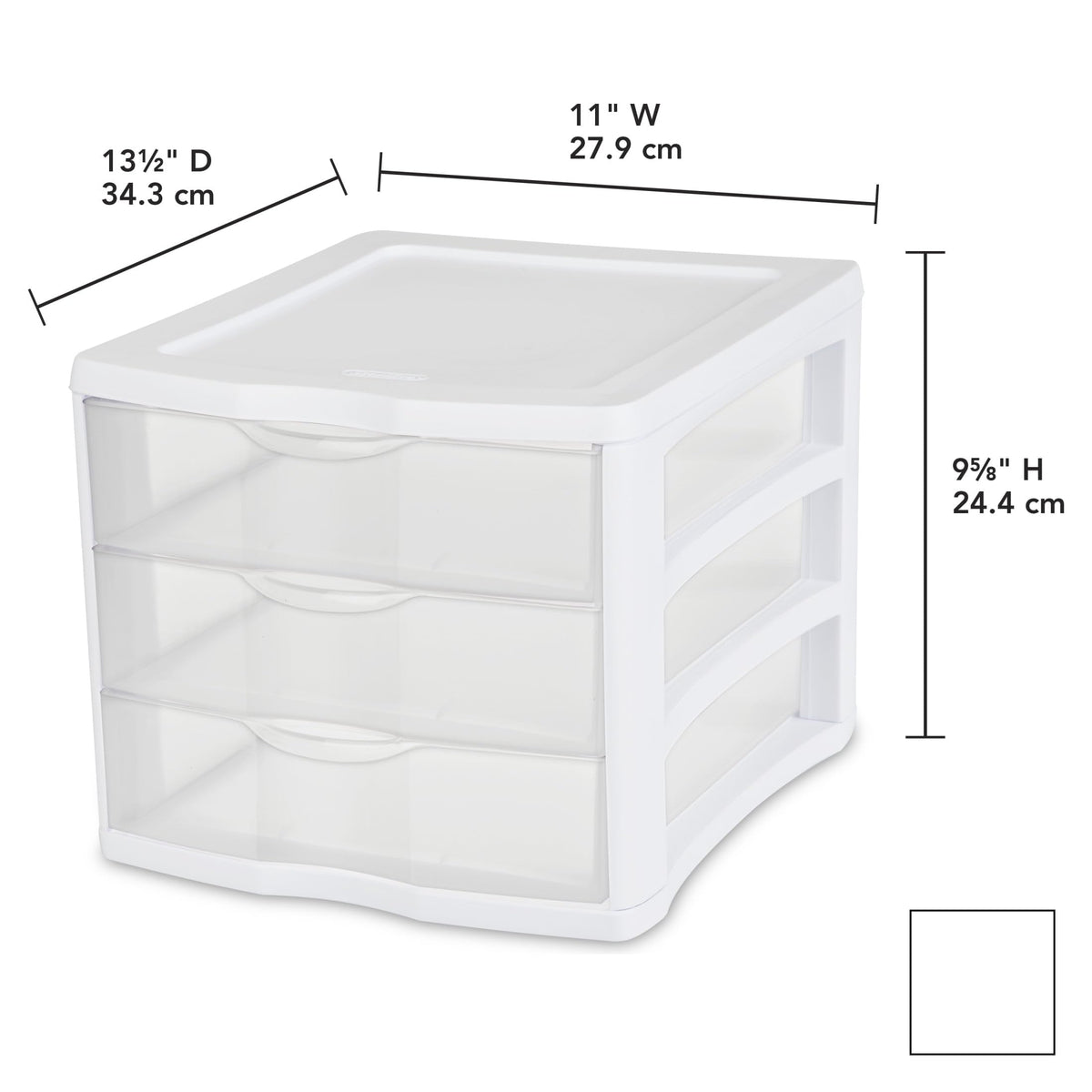 3 Drawer Clear Storage Organizer D86377