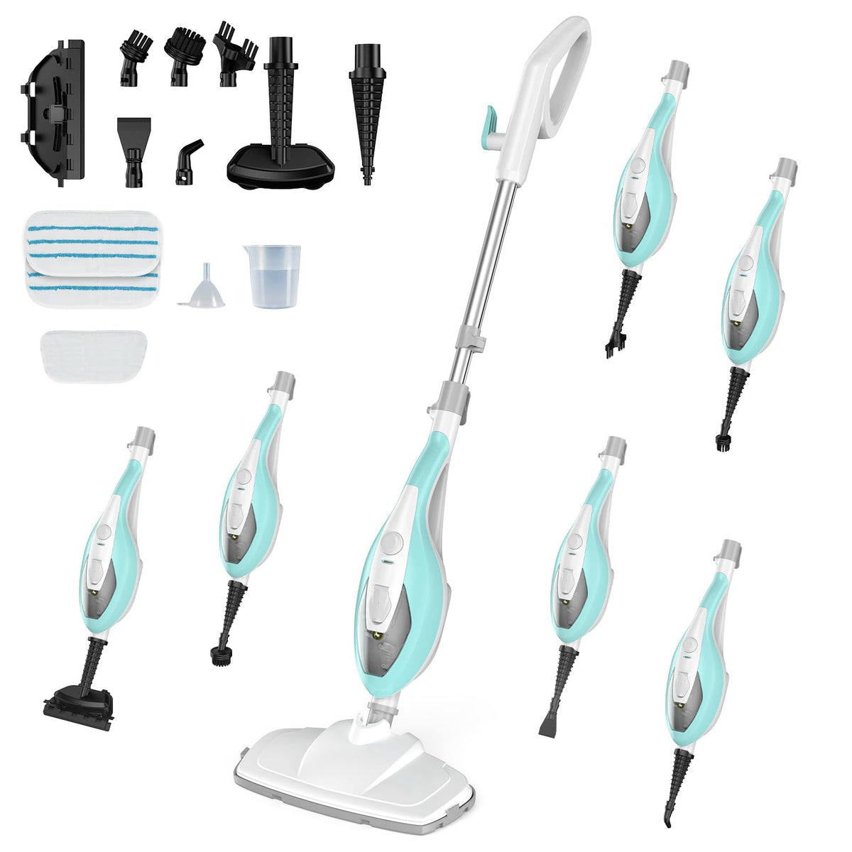 14-in-1 Steam Mop Detachable Handheld Steam Cleaner with 2 Washable Pads I355