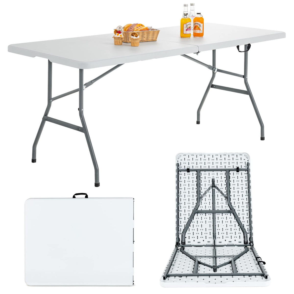 6ft White Folding Table R61943