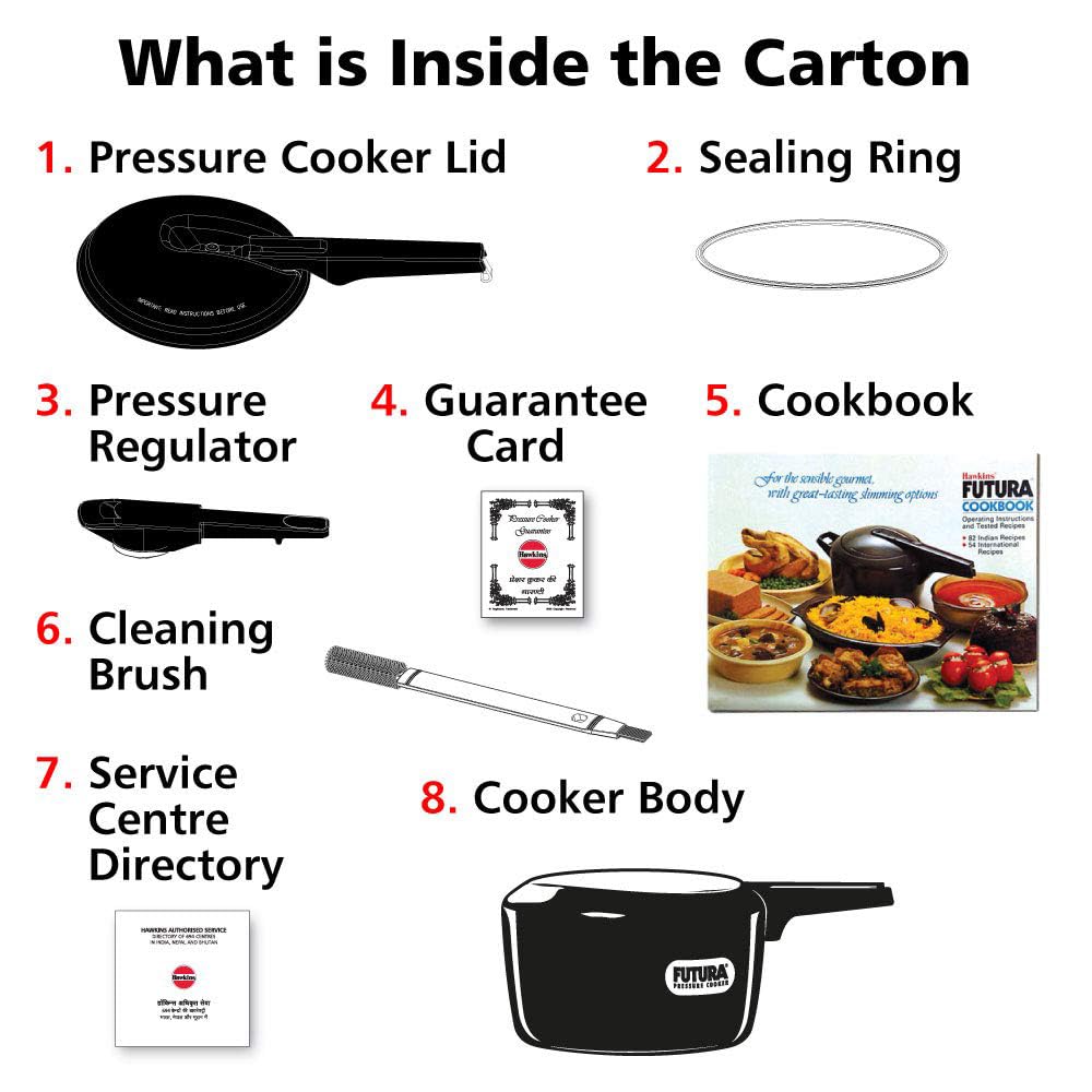 2 Litre Hard Anodised Pressure Cooker P621