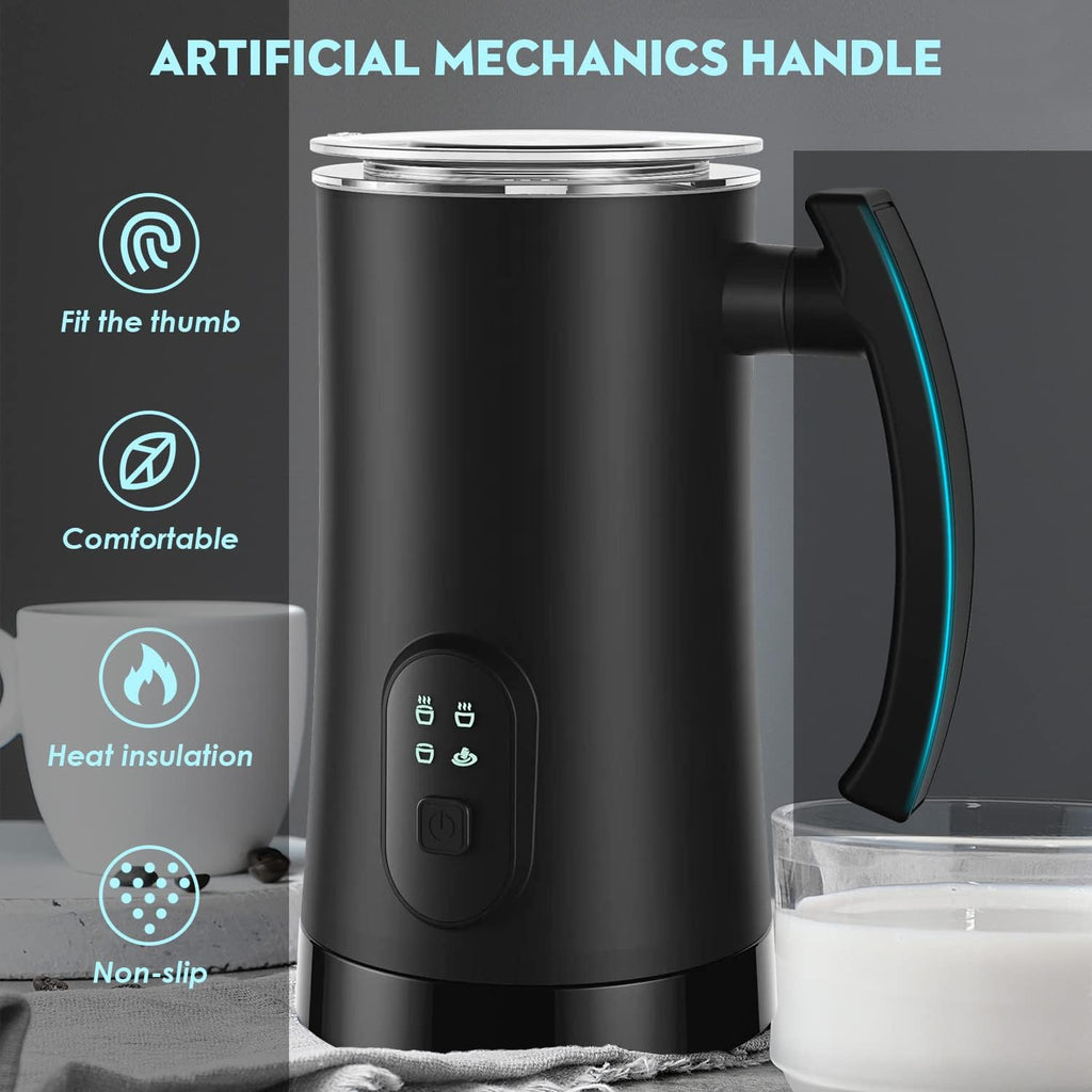 4 in 1 Electric Milk Frother, 11.8oz Automatic Warm and Cold Foam Maker G18987