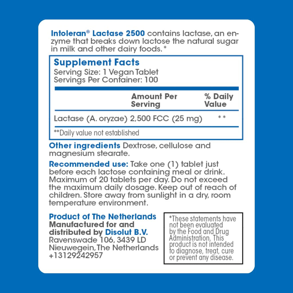 Lactase Digestive Enzymes 100 Tablet R391