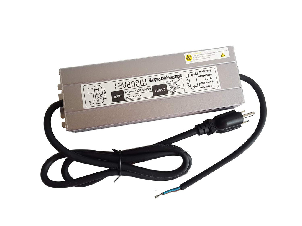 200w Waterproof Power Supply Transformer 110-130v AC to 12v DC 16.7a Adapter U239