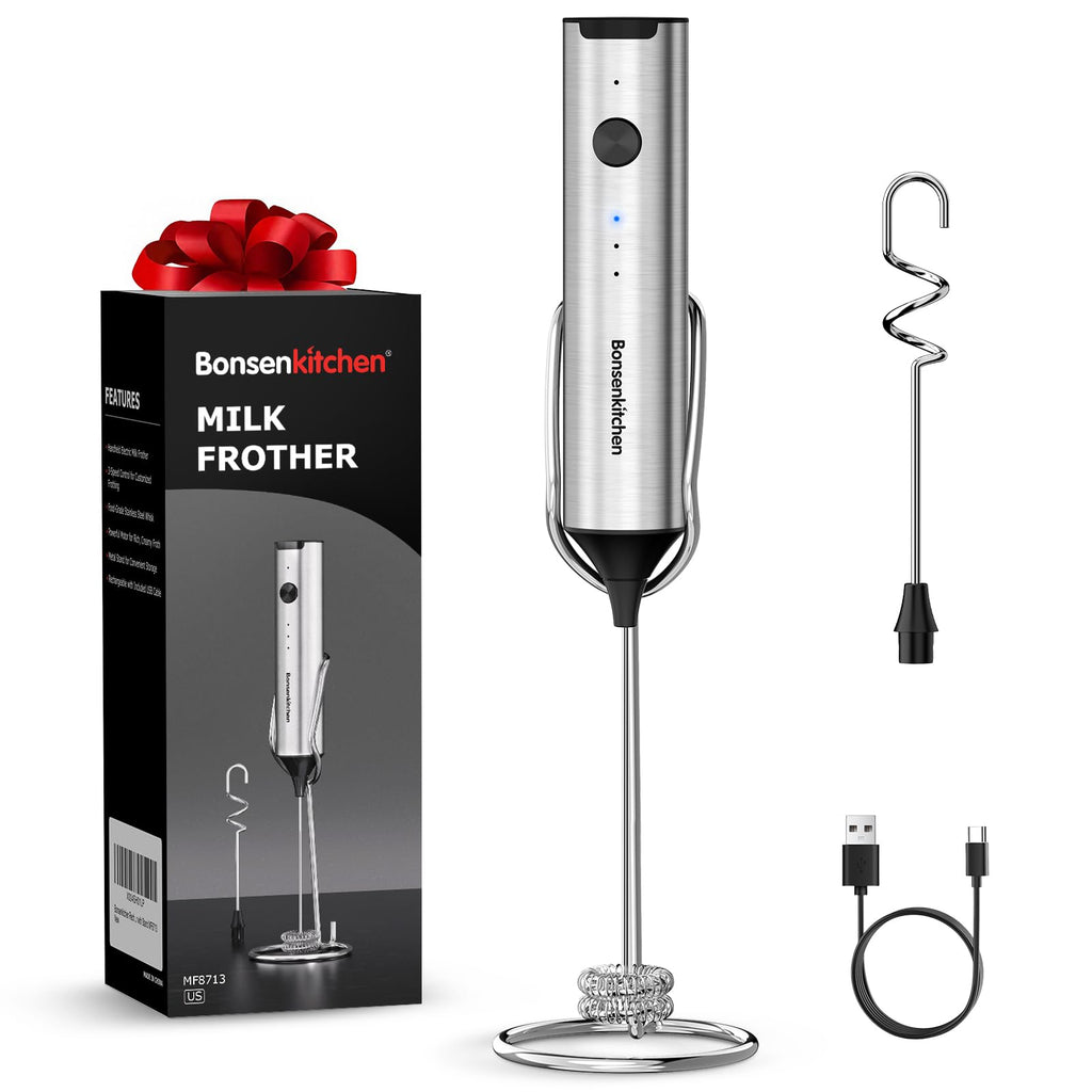 Rechargeable 3-Speed Handheld Milk Frother D198