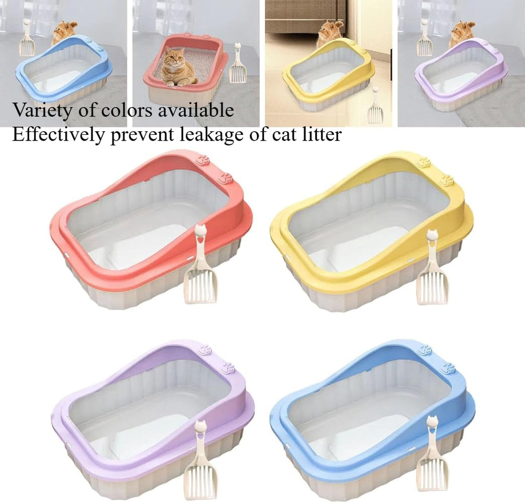 Semi Enclosed Anti Splash Cat Litter Tray R79347