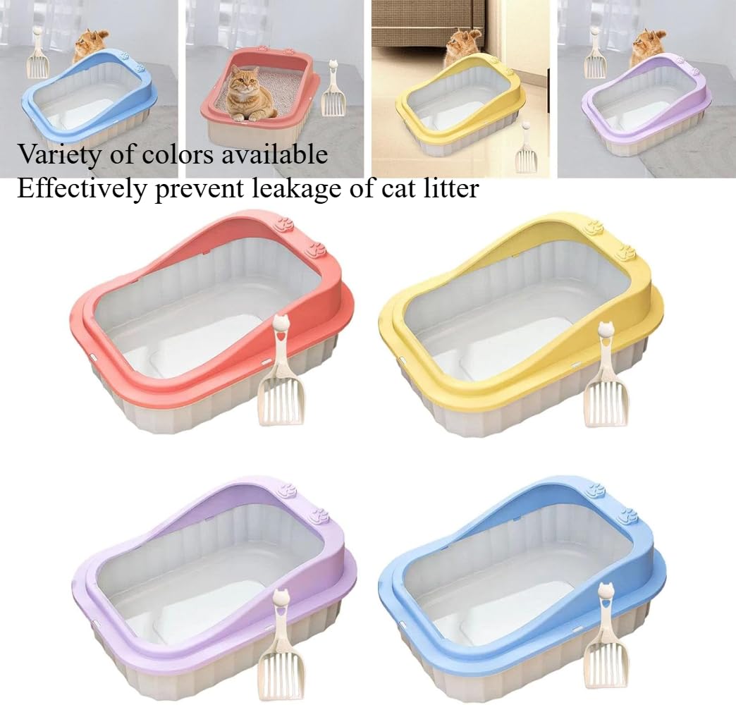 Semi Enclosed Anti Splash Cat Litter Tray R79347