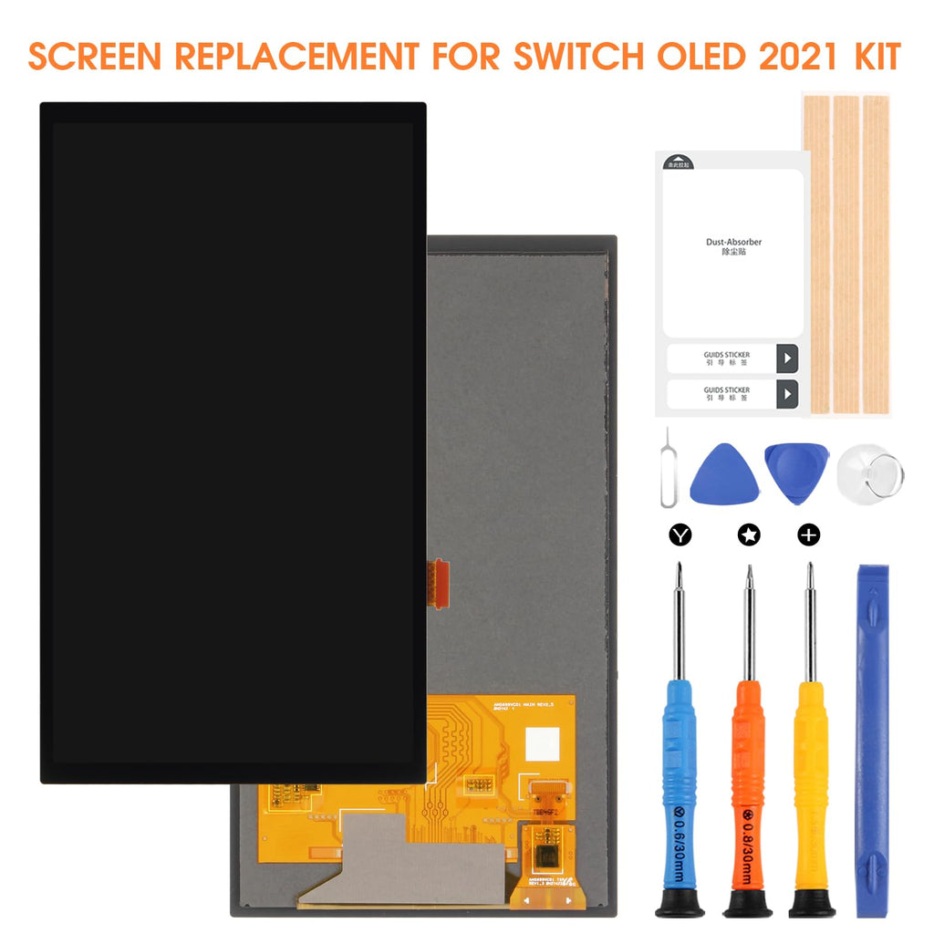 Screen Replacement for Nintendo Switch OLED 2021 7inch Black R7565