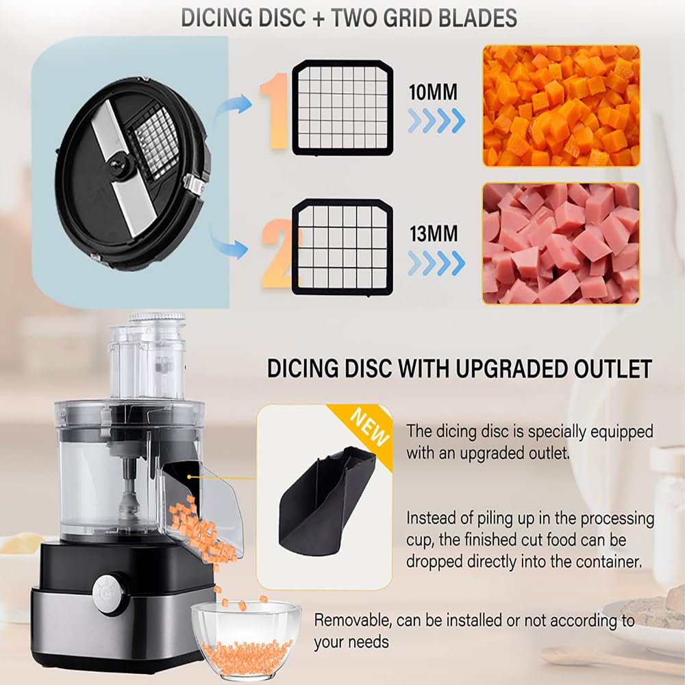 600W 5 Cube Grid 5000ml Electric Vegetable Chopper K800062
