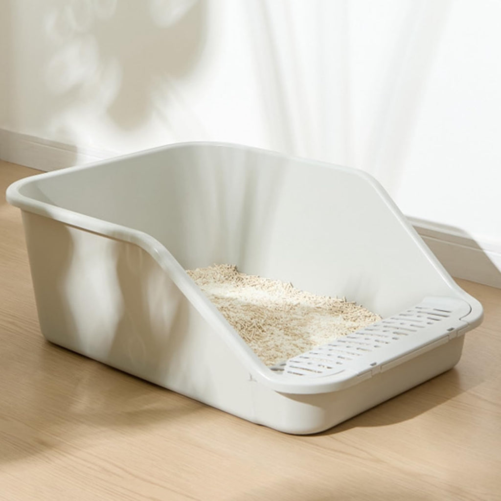 Large Cat Litter Box with High Sides and Low Entry V81525