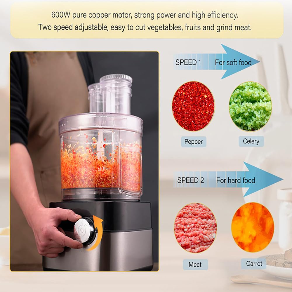 600W 5 Cube Grid 5000ml Electric Vegetable Chopper K800062