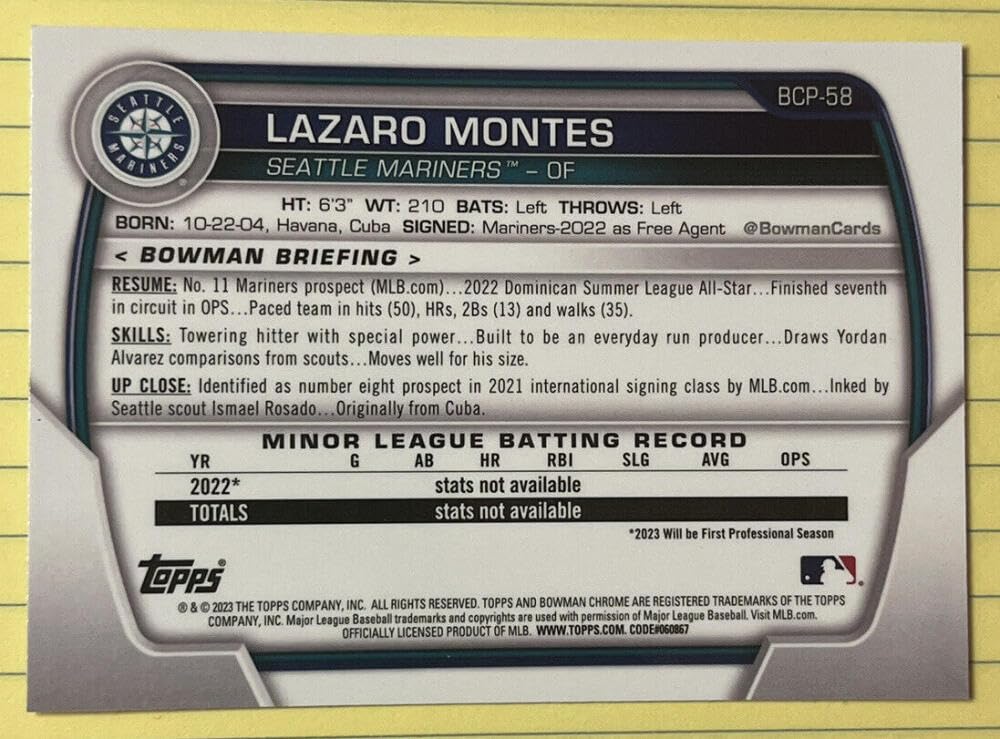 Baseball Card M653462