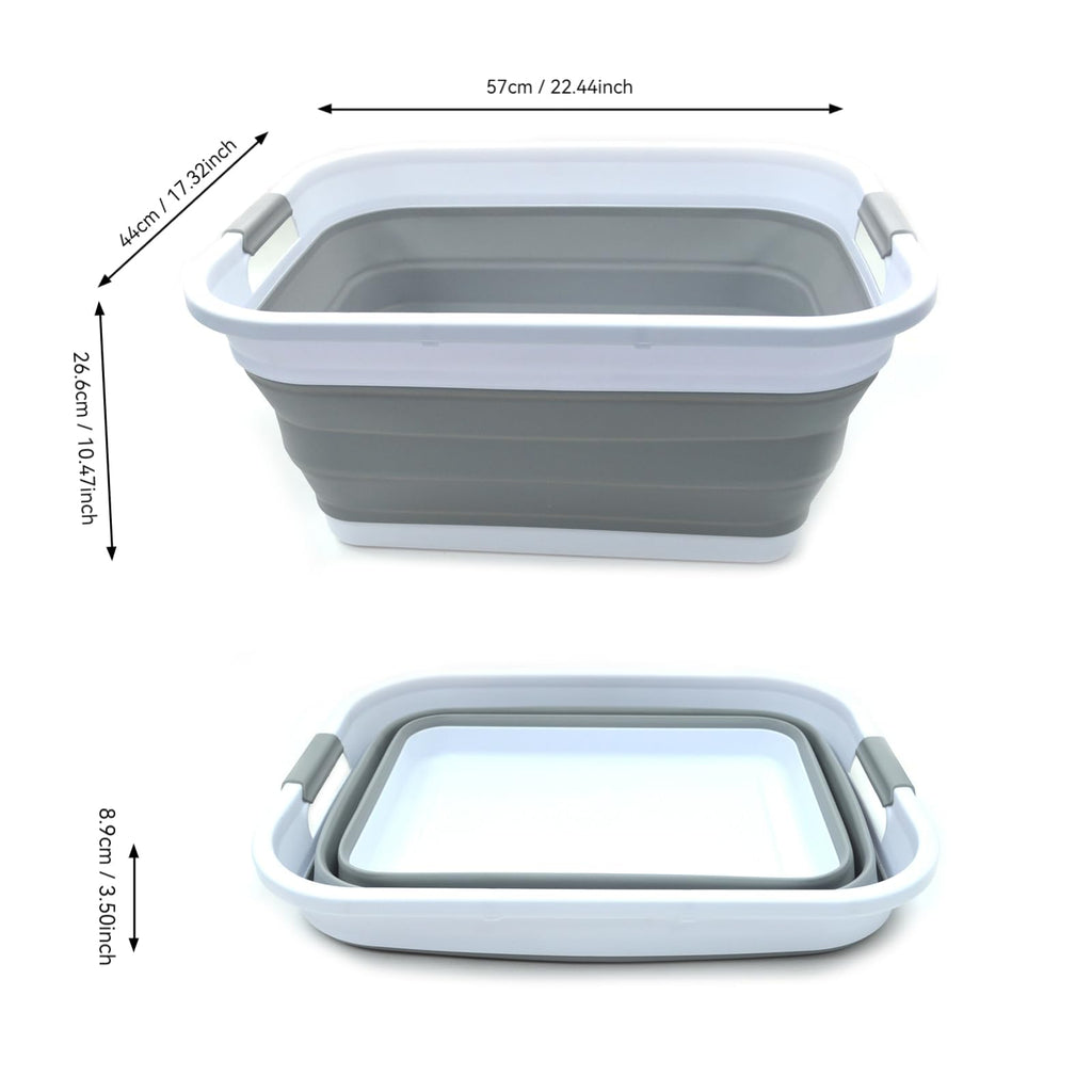 Collapsible Plastic Laundry Basket Set of 2 Q1121