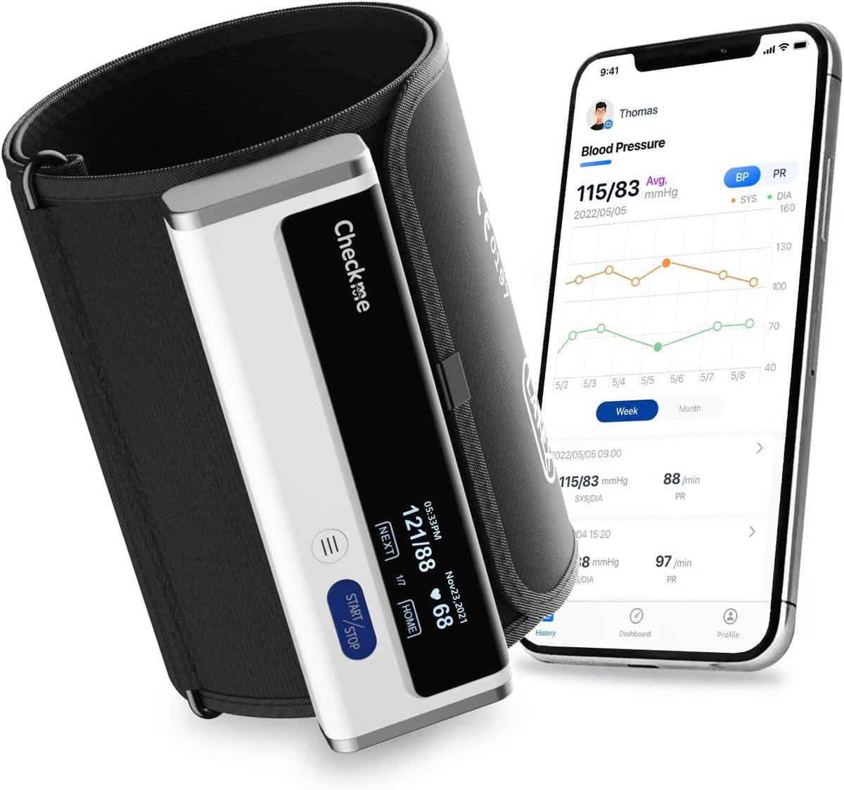Upper Arm Blood Pressure Monitor with Bluetooth Cuff Z42786