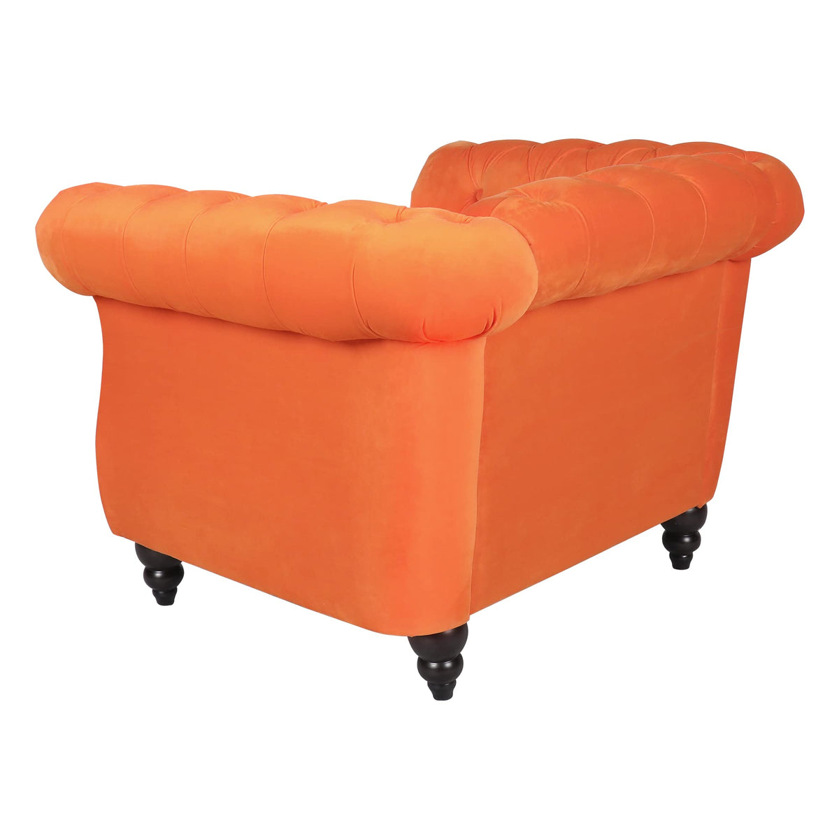Orange Velvet Accent Chair Y618077