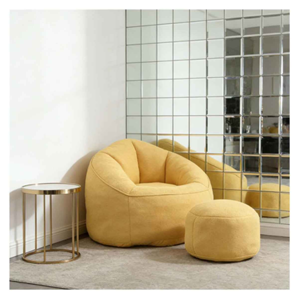 Memory Foam Bean Bag Chair with Footrest E95282