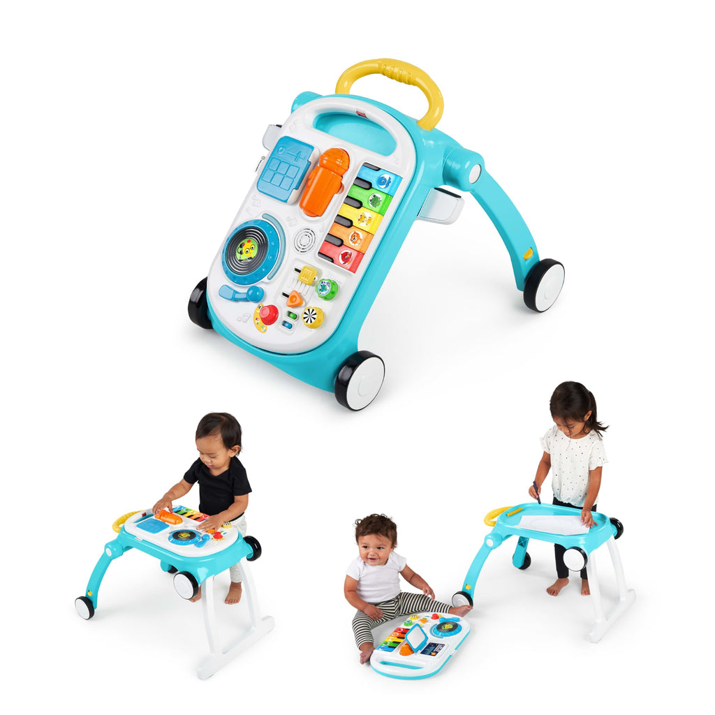 4-in-1 Push Walker Activity Center Toddler Table Floor Toy E73201