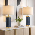 24.5'' Ceramic Table Lamps Set of 2 Blue K175362